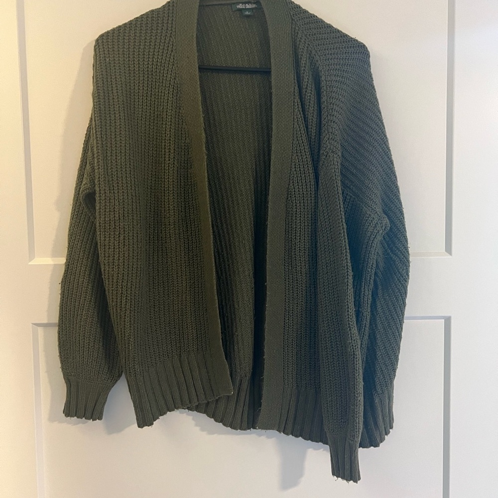 Wild Fable Dark Green Knit Sweater